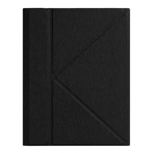 Bluetooth Keyboard Leather Case for iPad 10.2 Inch with Holder black folio cover showing textured exterior and foldable stand