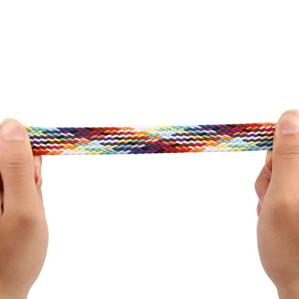 Rainbow Braided Single Loop Apple Watch Band 135mm 42/44mm