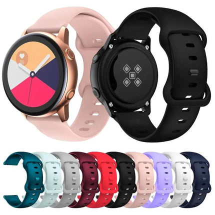 Silicone Butterfly Buckle Watch Band 20/22mm for Galaxy