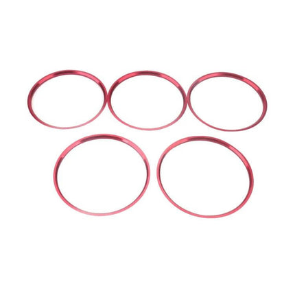 Mercedes-Benz Car Air Outlet Decorative Ring Set (5-Pack) red powder-coated rings, 3x68mm and 2x74mm for circular A/C vents, interior trim