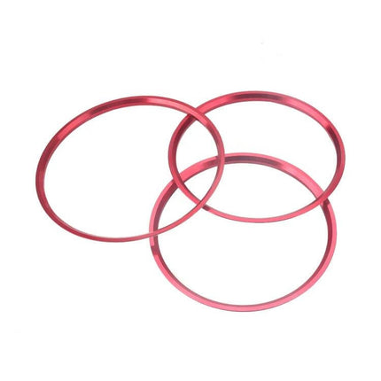 Mercedes-Benz Car Air Outlet Decorative Ring Set (5-Pack) red powder-coated rings 68mm and 74mm inner diameters for A/C vent trim