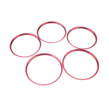 Mercedes-Benz Car Air Outlet Decorative Ring Set (5-Pack) red powder-coated aluminum rings for 68mm and 74mm vents, five-piece interior trim set