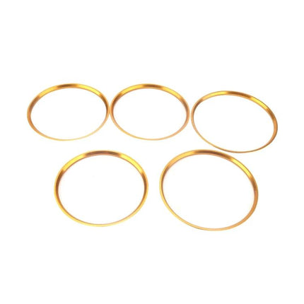 Mercedes-Benz Car Air Outlet Decorative Ring Set (5-Pack) gold powder-coated rings, three 68mm and two 74mm for circular A/C vents, interior trim accent