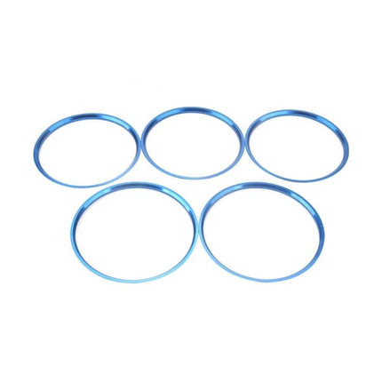 Mercedes-Benz Car Air Outlet Decorative Ring Set (5-Pack) blue powder-coated rings two sizes 68mm and 74mm for dashboard vent trim