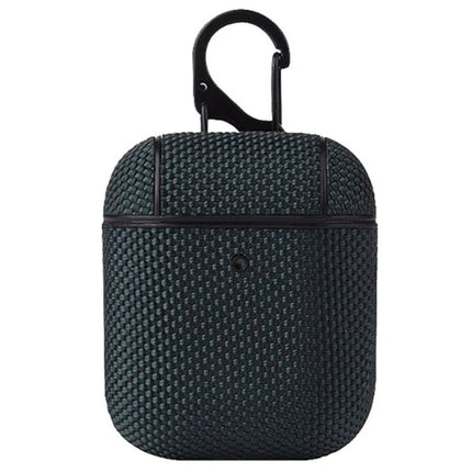 Keep Your Earphones Protected in This Cloth Case for Daily Use - dark woven fabric earphone case with carabiner, durable breathable protection