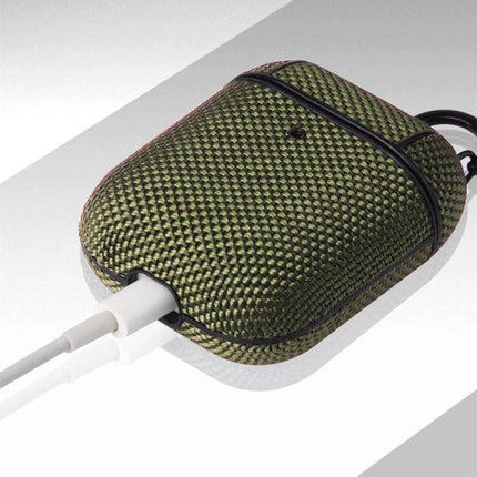 Keep Your Earphones Protected in This Cloth Case for Daily Use - green textured fabric earphone case with zipper and charging access
