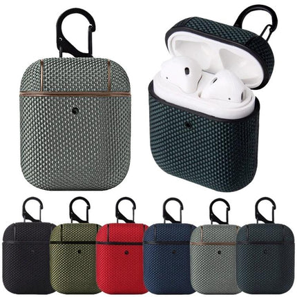 Keep Your Earphones Protected in This Cloth Case for Daily Use - textured fabric AirPods case with carabiner for commute and gym
