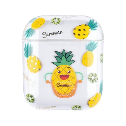Daily Protective Case with Fruit Pattern for AirPods - Pineapple Pattern Durable PC Protective Case