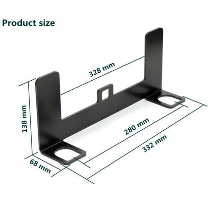 Universal ISOFIX and Latch Bracket for Child Car Seats metal mounting bracket with dimensions for installing ISOFIX child seat in older cars