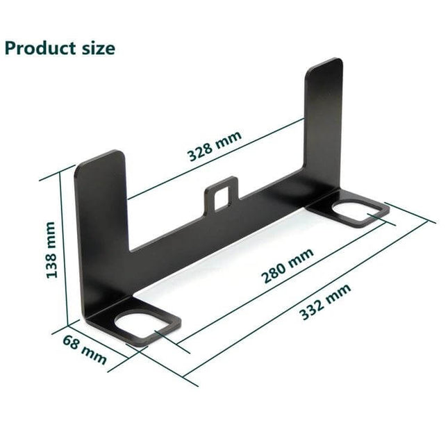 Universal ISOFIX and Latch Bracket for Child Car Seats metal mounting bracket with dimensions for installing ISOFIX child seat in older cars