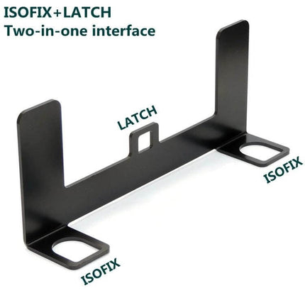 Universal ISOFIX and Latch Bracket for Child Car Seats metal two‑in‑one ISOFIX + LATCH mount for securing child car seats in older vehicles