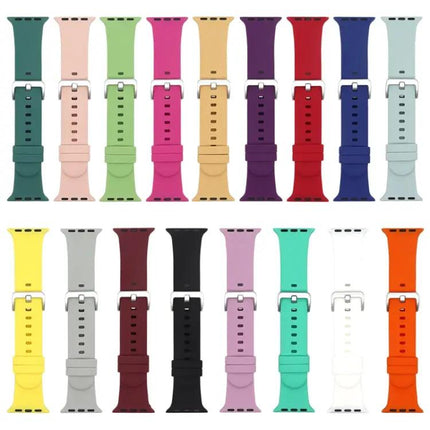 Silicone Watch Band Silver Buckle for Apple Watch 41mm