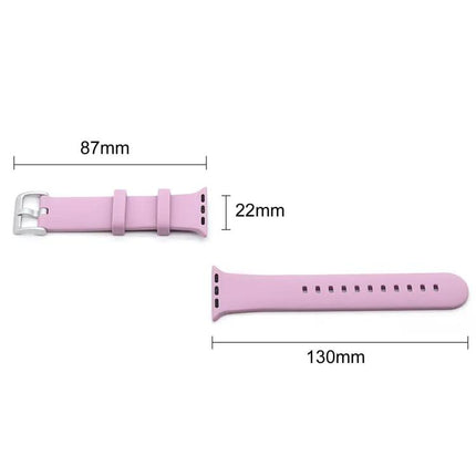 Silicone Watch Band With Silver Buckle For Apple Watch