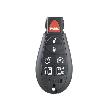 7-Button Car Key for Dodge Grand Caravan 2008-2016 replacement remote key fob showing 7 buttons including panic and sliding door controls
