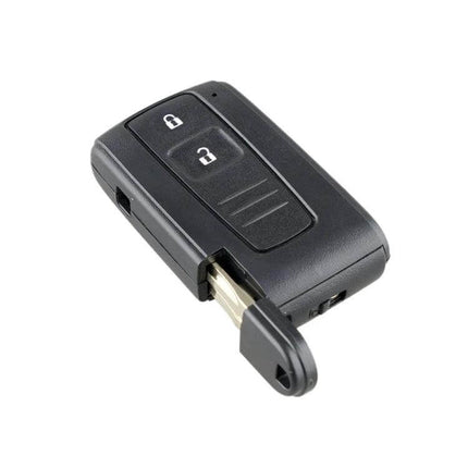 2-Button Replacement Key Shell for Toyota Prius and Similar Models - black foldable key case with lock/unlock buttons