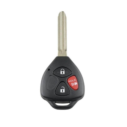 Replacement 3-Button Car Key for Toyota Vehicles and Daily Use - black replacement key with lock, unlock and red panic buttons