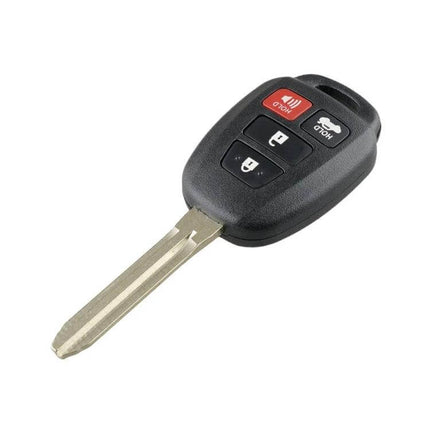 Replacement 4-Button Car Key for Toyota Camry Vehicles - black 4-button remote key with lock unlock trunk panic buttons