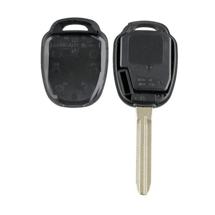 Replacement 4-Button Car Key for Toyota Camry Vehicles - black replacement key shell with blade and removed back cover