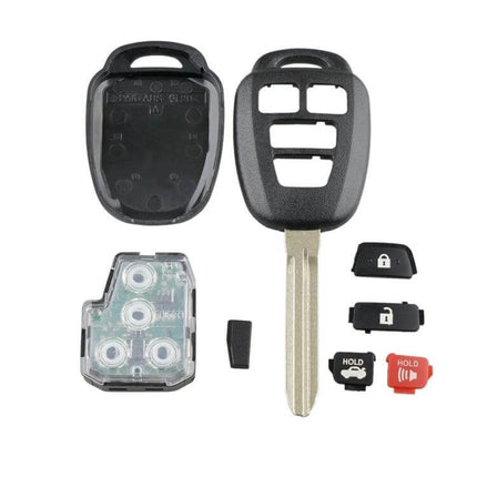 Replacement 4-Button Car Key for Toyota Camry Vehicles - replacement key shell kit with buttons and blade