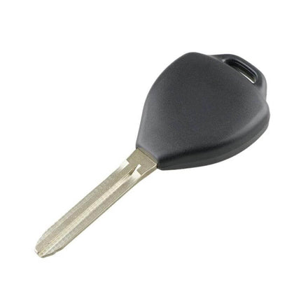 4-Button Replacement Key for Toyota Corolla 2008-2010 black key fob replacement showing blade and plastic head