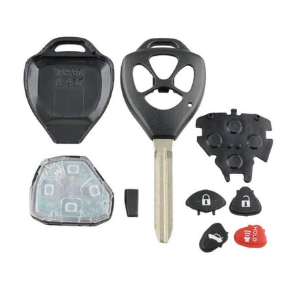 4-Button Replacement Key for Toyota Corolla 2008-2010 - replacement key shell kit with buttons and blank key blade
