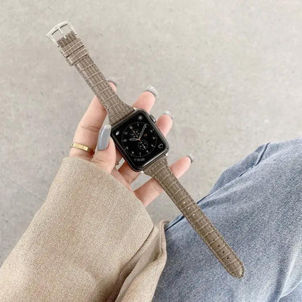 Crocodile Leather Replacement Strap For Apple Watch 40/44mm