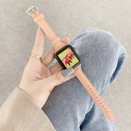 Crocodile Leather Replacement Strap For Apple Watch 40/44mm