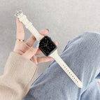 For Apple Watch Series  7  45mm / & 6 & SE & 5 & 4 44mm / Milky White