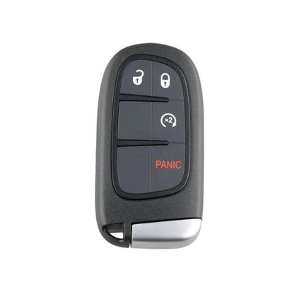 4-Button Wireless Remote Key for Dodge RAM Vehicles - black replacement key fob with lock unlock trunk and panic buttons