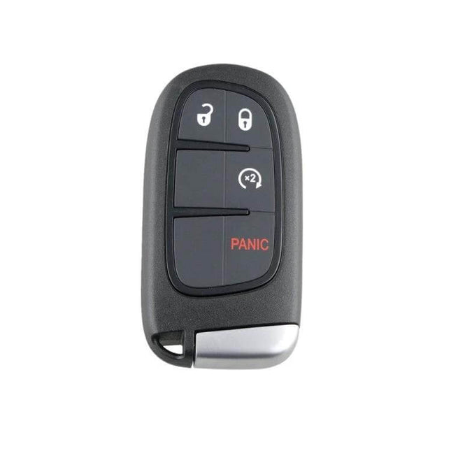 4-Button Wireless Remote Key for Dodge RAM Vehicles - black replacement key fob with lock unlock trunk and panic buttons