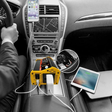 Legend Car Power Inverter for Vehicle and Solar Power Use powering phone and tablet in car center console