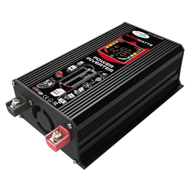 Tang III Car Power Inverter for Charging Devices in Vehicles - black 12V to 220V inverter for laptops and phones, compact road trip power solution
