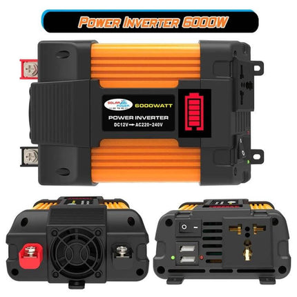 Little Wasp Car Inverter for Charging Devices in Vehicles - 6000W compact orange DC to AC power inverter for laptops phones and small appliances