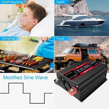 Zhizun Car Power Inverter for Running Devices in Vehicles - modified sine wave inverter powering CPAP, camping grill, yacht and truck electronics