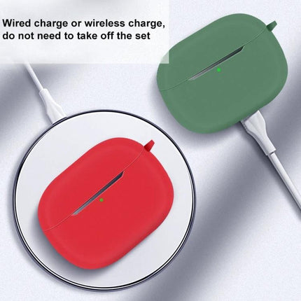 Silicone Protective Case for Xiaomi FlipBuds Pro Daily Carry - red and green silicone cases shown with wired and wireless charging