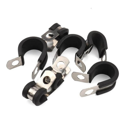 Car Hose Clamp Set, Stainless Steel, Six Pack With Rubber Cushions – 52-piece stainless steel clamps with rubber cushions, corrosion-resistant automotive hose fasteners