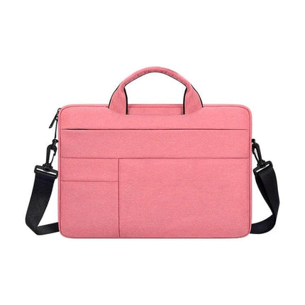 Oxford Cloth Nylon Laptop Shoulder Bag for Up to 15.6-Inch Laptops - pink slim protective briefcase with handles and detachable shoulder strap