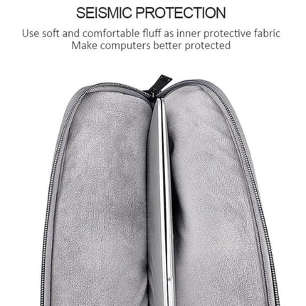 Oxford Cloth Nylon Laptop Shoulder Bag for Up to 15.6-Inch Laptops showing plush inner lining and zipper protection for laptop security