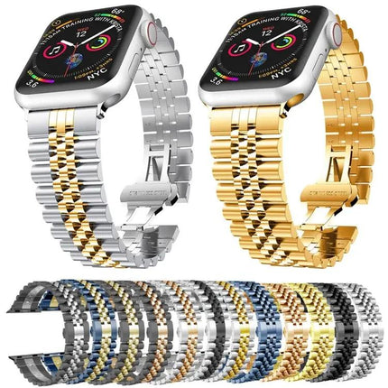 Five Beads Stainless Steel Replacement Band For Apple Watch