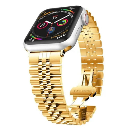 Five Beads Stainless Steel Replacement Band For Apple Watch