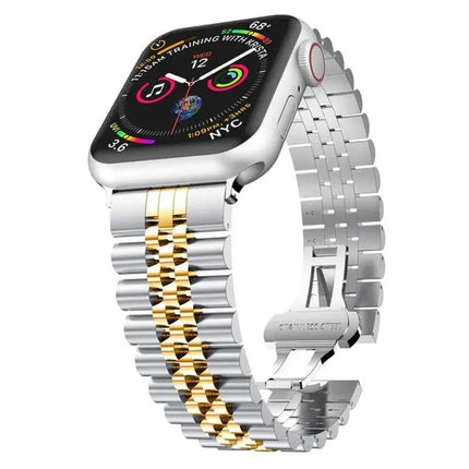 Five Beads Stainless Steel Replacement Band For Apple Watch