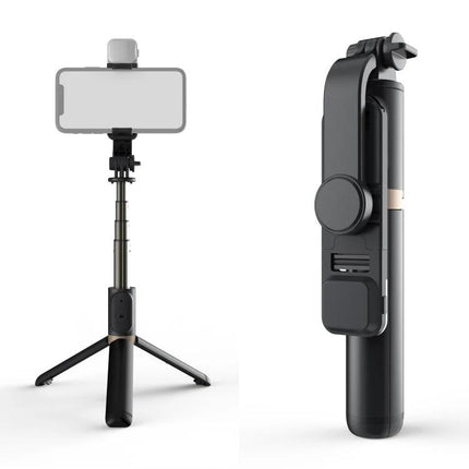 Q03S Selfie Stick for Daily Photo Moments on the Go - compact tripod selfie stick with phone mount and adjustable light for travel and social media