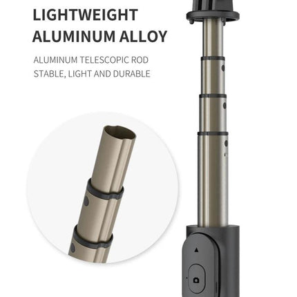 Q07 Essential Tripod with Ring Light for Everyday Captures lightweight aluminum telescopic rod close-up