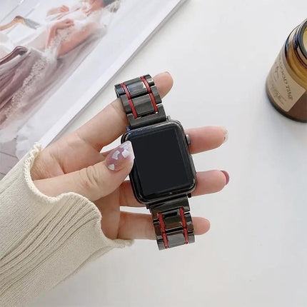 Five Beads Ceramic Steel Replacement Bands for Apple Watch
