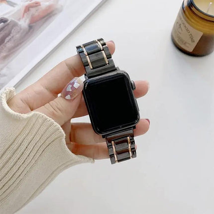 Five Beads Ceramic Steel Replacement Bands for Apple Watch