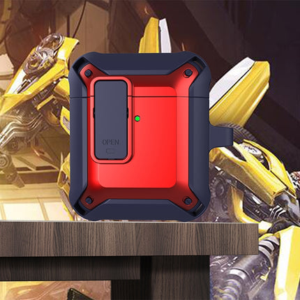 Silicone Protective Case for AirPods During Daily Activities red rugged dustproof case on table