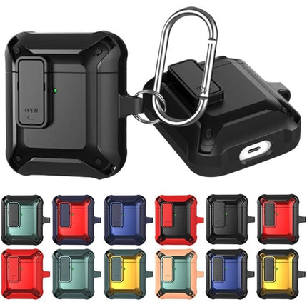 Silicone Protective Case for AirPods During Daily Activities - Rugged Dustproof Antifouling Silicone Case With Carabiner