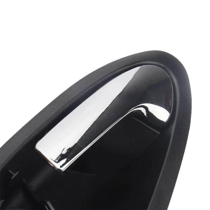 Replacement Left Front Interior Door Handle for Seat Ibiza 2009 to 2012 - chrome ABS inner door handle close-up