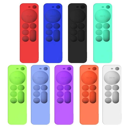 Silicone Protective Case for Apple TV 4K 4th Generation Siri Remote in multiple colors showing front button cutouts and soft silicone finish