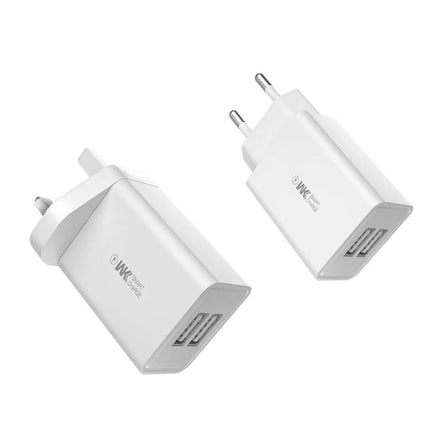 Versatile Travel Charger for Everyday Device Powering Needs - compact dual USB travel wall charger for smartphone and tablet